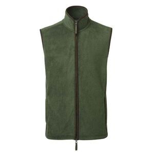 Premier Mens Artisan Fleece Vest / Moss Green/Brown